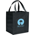 Black 80 GSM Non-Woven Polypropylene Recyclable Shopping Tote Bag